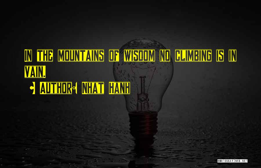 Mountain Climbing Quotes By Nhat Hanh