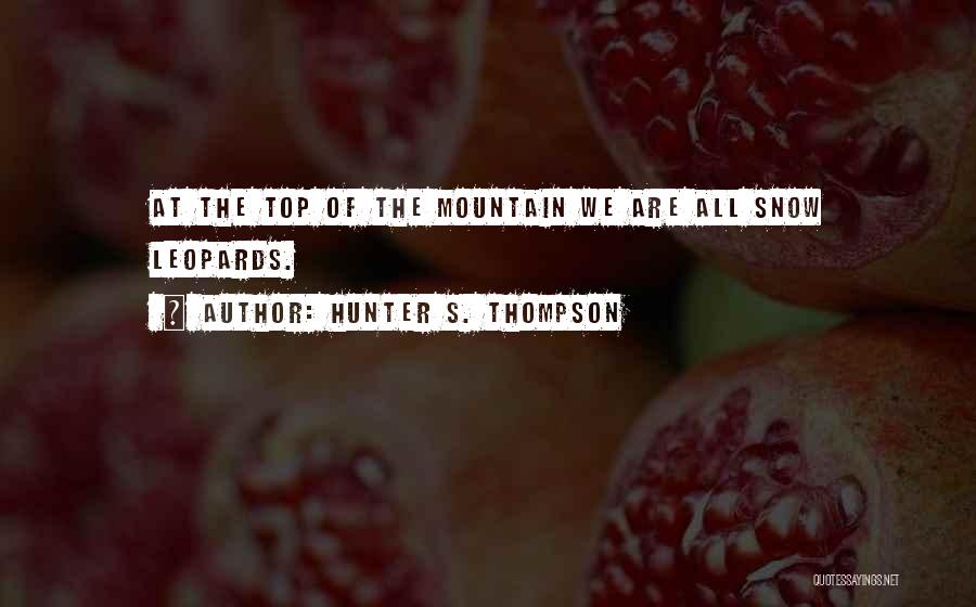 Mountain Top Quotes By Hunter S. Thompson