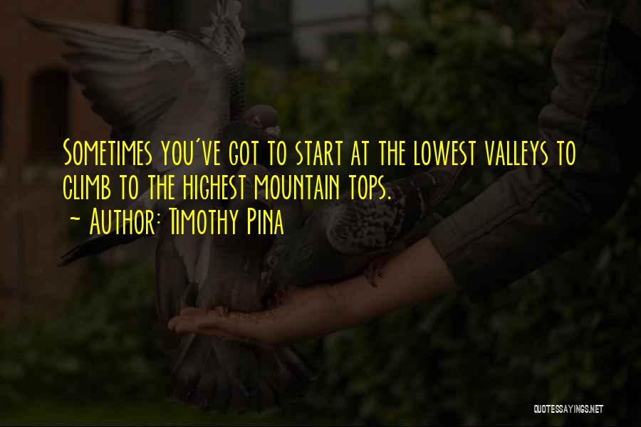 Mountain Tops Quotes By Timothy Pina