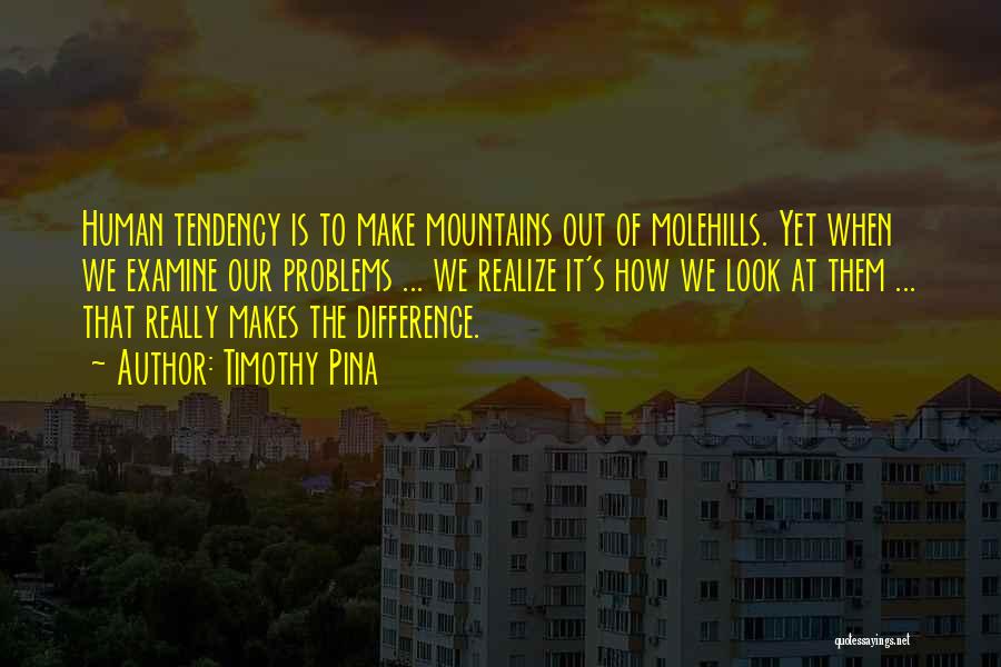 Mountains And Molehills Quotes By Timothy Pina