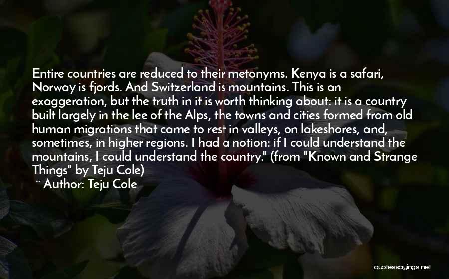 Mountains And Valleys Quotes By Teju Cole