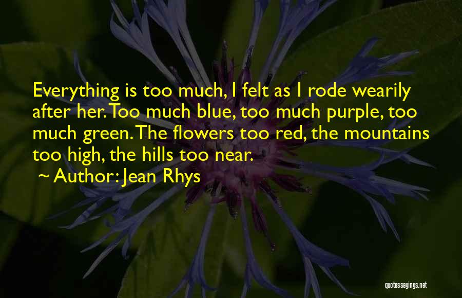 Mountains Nature Quotes By Jean Rhys