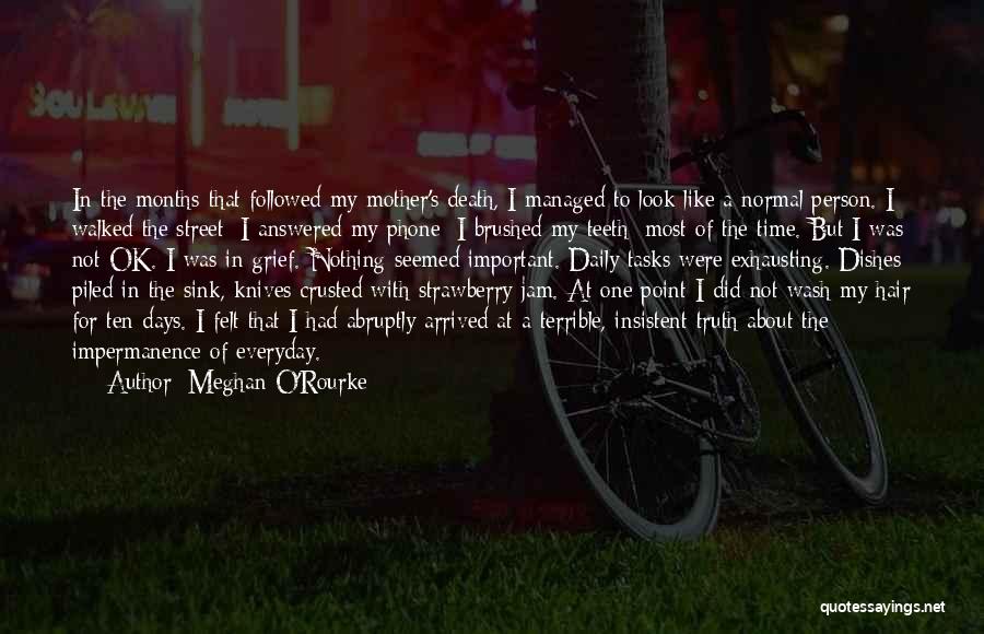 Mourning A Mother Quotes By Meghan O'Rourke
