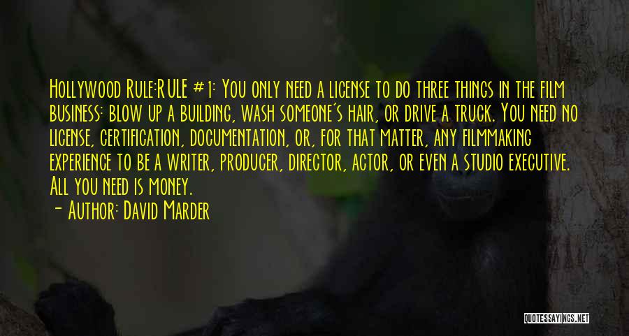 Movie Producer Quotes By David Marder