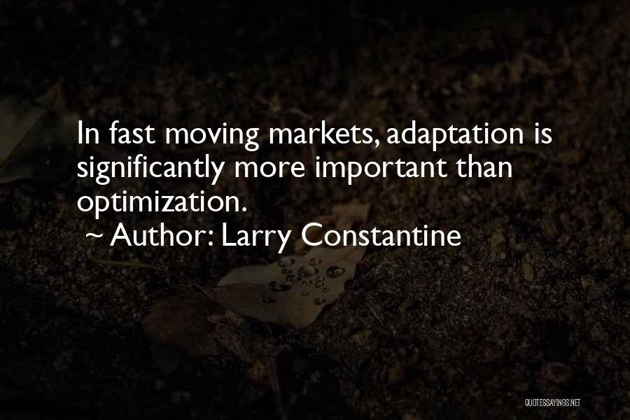 Moving Fast Quotes By Larry Constantine