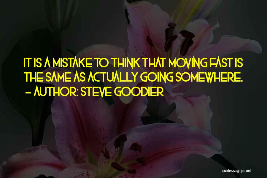 Moving Fast Quotes By Steve Goodier