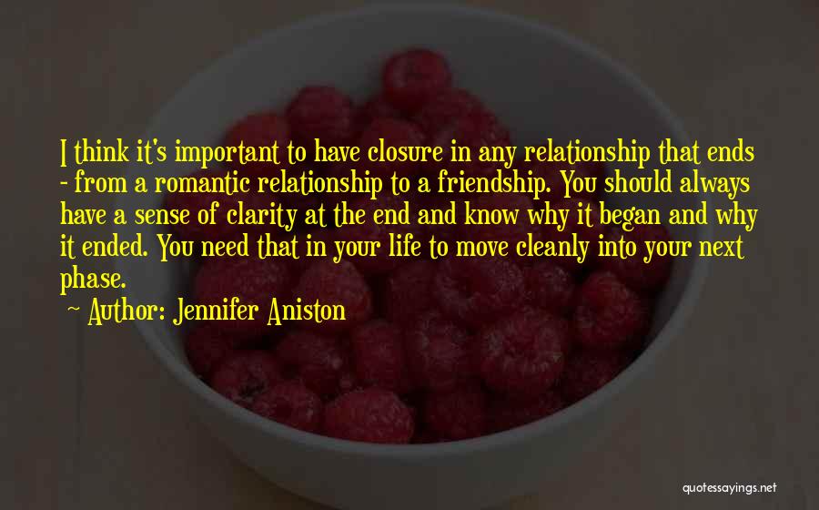 Moving On Out Of A Relationship Quotes By Jennifer Aniston