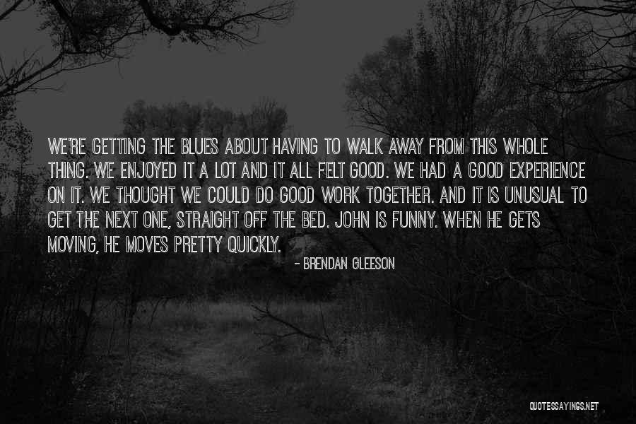 Moving On To The Next One Quotes By Brendan Gleeson