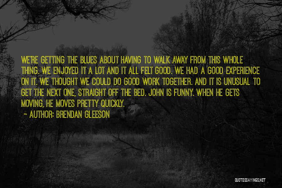 Moving Quickly Quotes By Brendan Gleeson