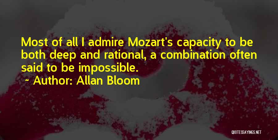 Mozart's Quotes By Allan Bloom