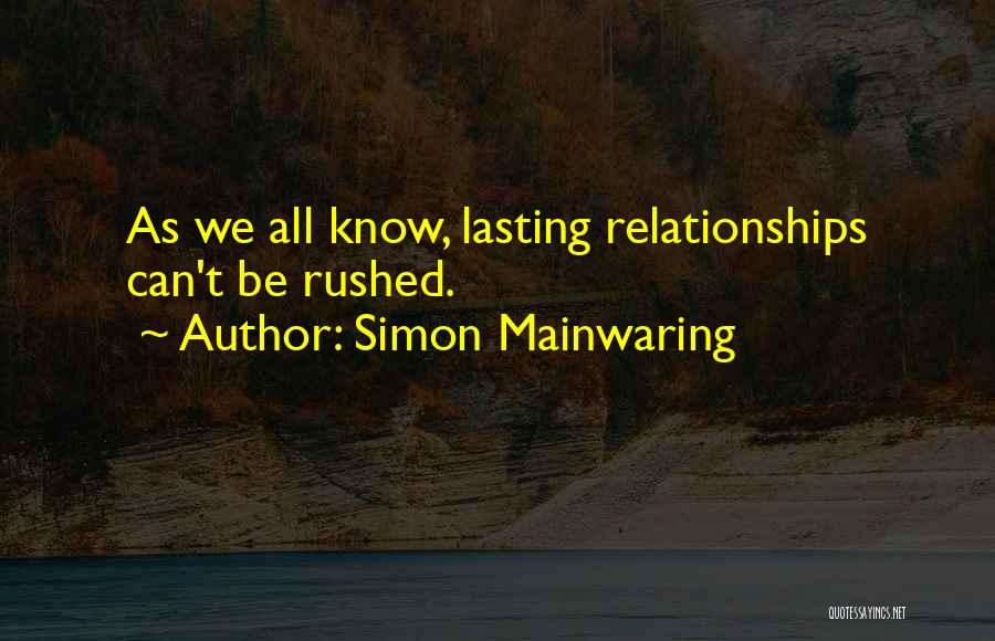 Mr Mainwaring Quotes By Simon Mainwaring