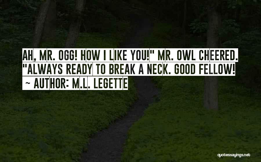 Mr. Neck Quotes By M.L. LeGette