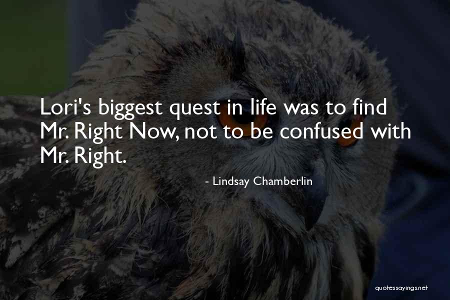 Mr Right Not Mr Right Now Quotes By Lindsay Chamberlin