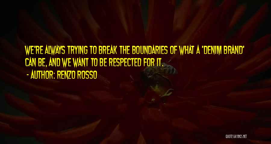 Mr Rosso Quotes By Renzo Rosso