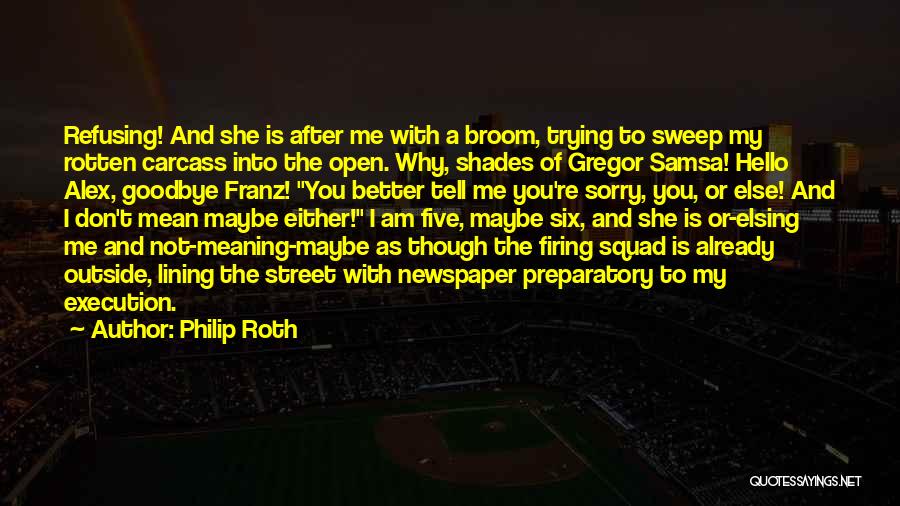 Mr Samsa Quotes By Philip Roth