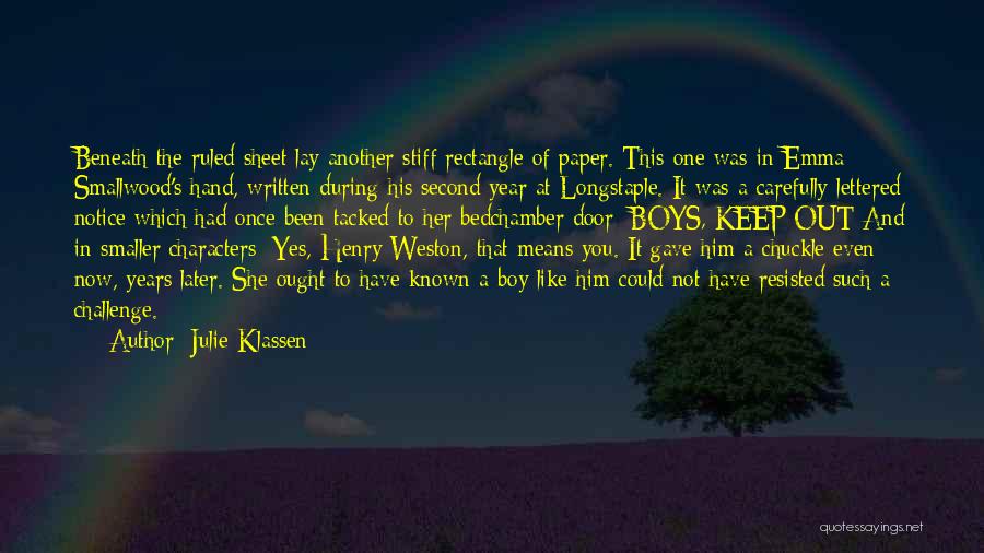 Mrs Weston Quotes By Julie Klassen