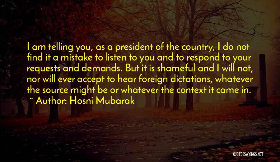 Mubarak Quotes By Hosni Mubarak