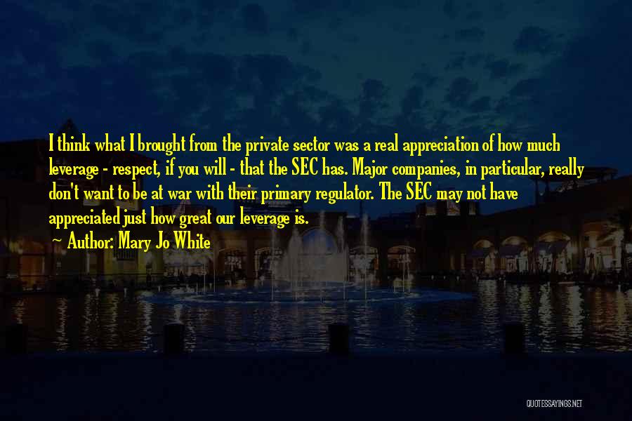 Much Appreciation Quotes By Mary Jo White