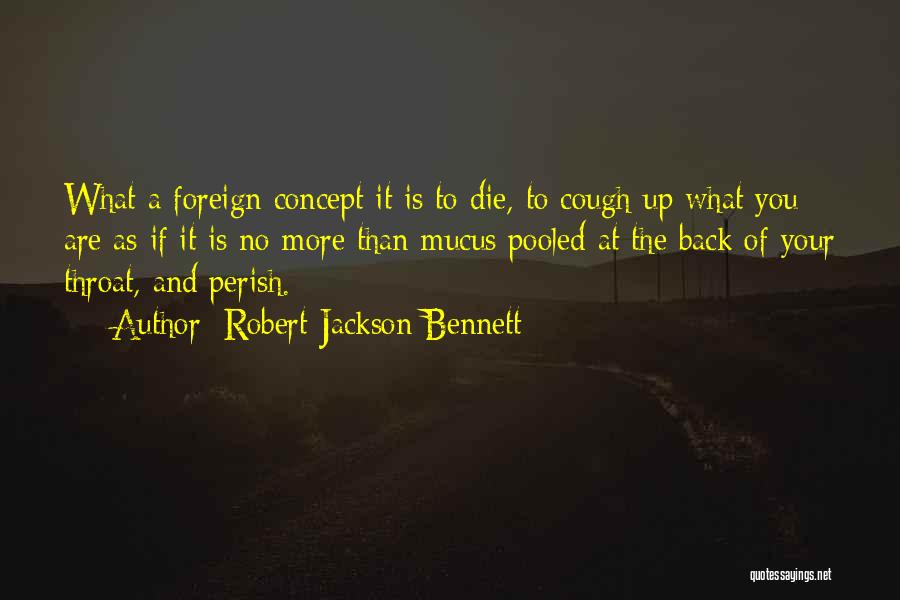 Mucus Quotes By Robert Jackson Bennett