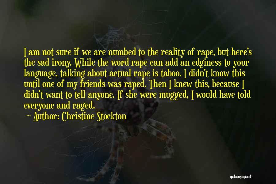 Mugged Quotes By Christine Stockton