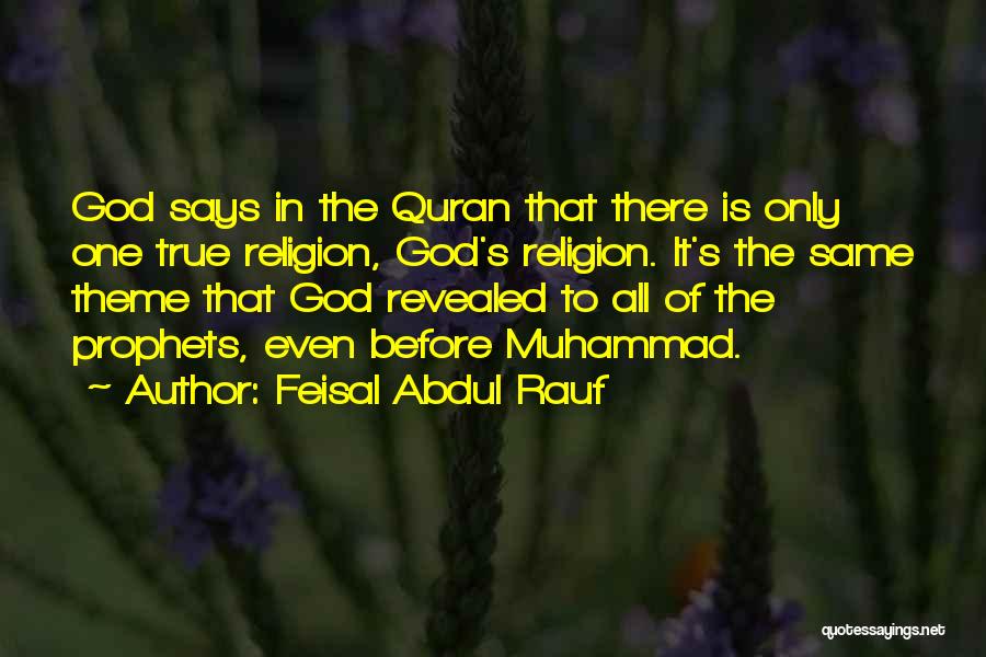 Muhammad In The Quran Quotes By Feisal Abdul Rauf