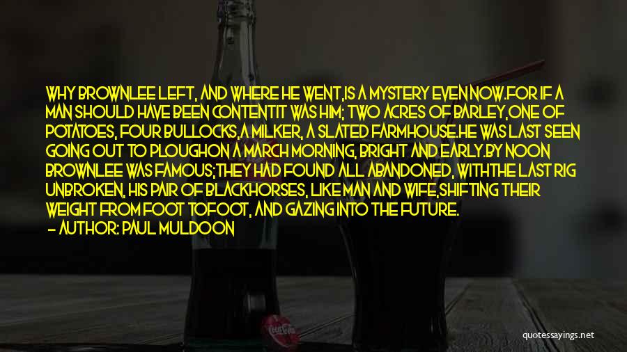 Muldoon Quotes By Paul Muldoon