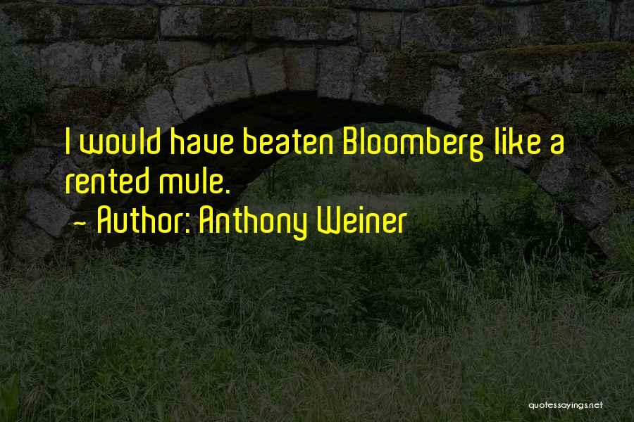 Mules Quotes By Anthony Weiner