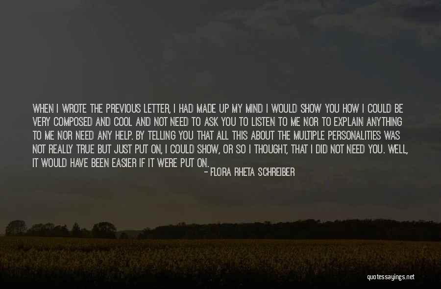 Multiple Personality Disorder Quotes By Flora Rheta Schreiber Multiple Personality Disorder Quotes By Flora Rheta Schreiber