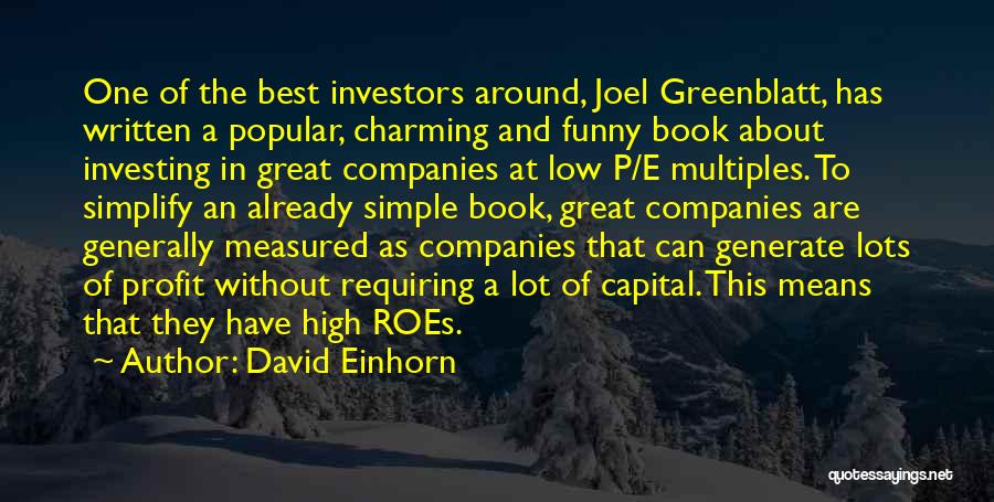 Multiples Quotes By David Einhorn