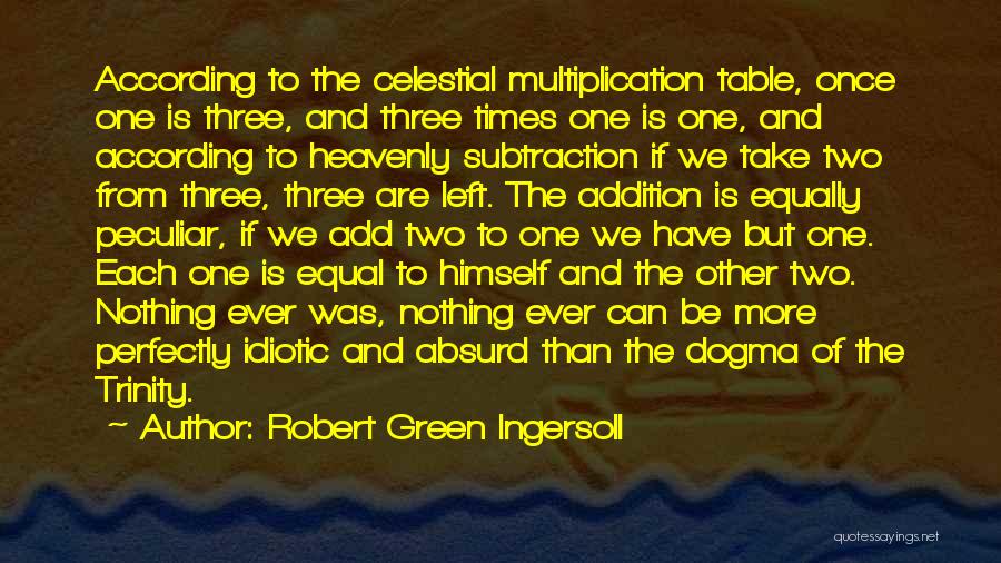 Multiplication Table Quotes By Robert Green Ingersoll