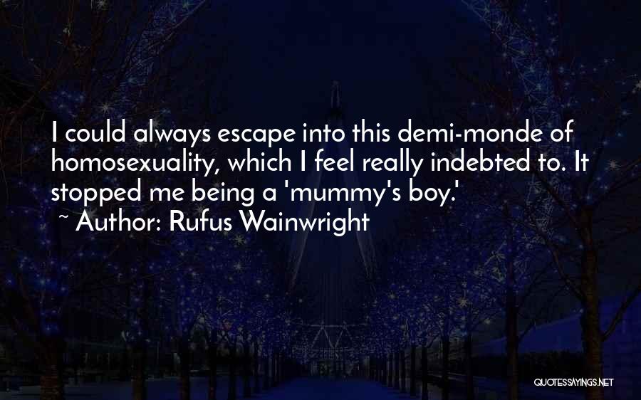 Mummy's Boy Quotes By Rufus Wainwright