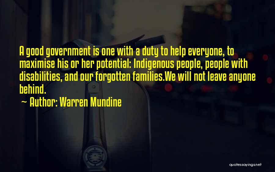 Mundine Quotes By Warren Mundine