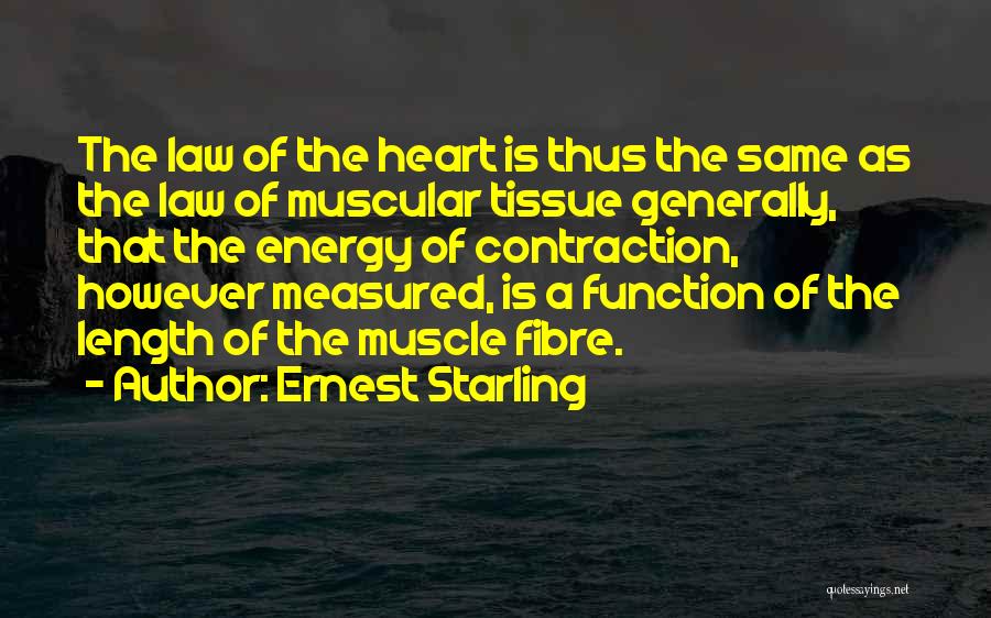 Muscle Contraction Quotes By Ernest Starling