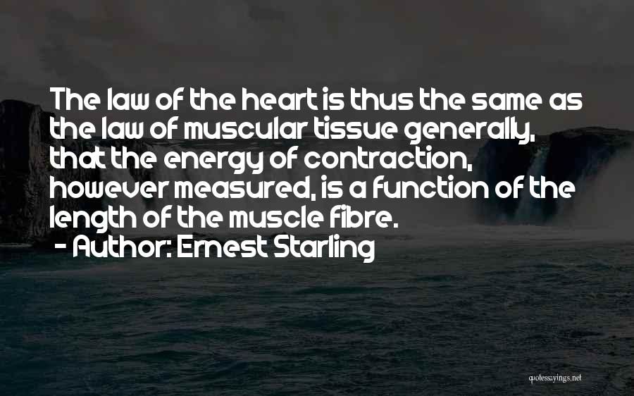 Muscle Tissue Quotes By Ernest Starling