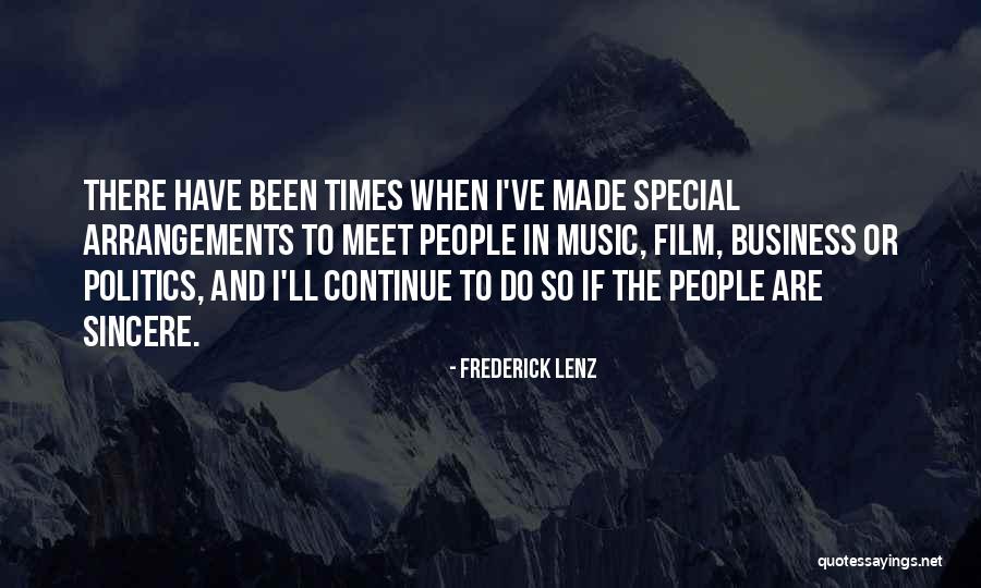 Music And Business Quotes By Frederick Lenz