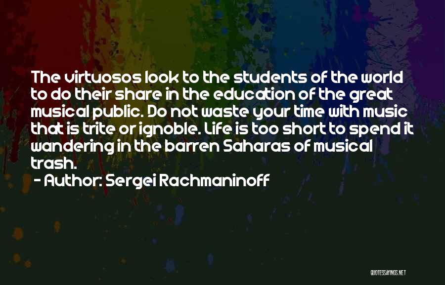 Music And Life Short Quotes By Sergei Rachmaninoff