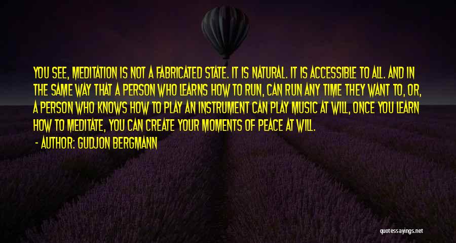 Music And Peace Quotes By Gudjon Bergmann