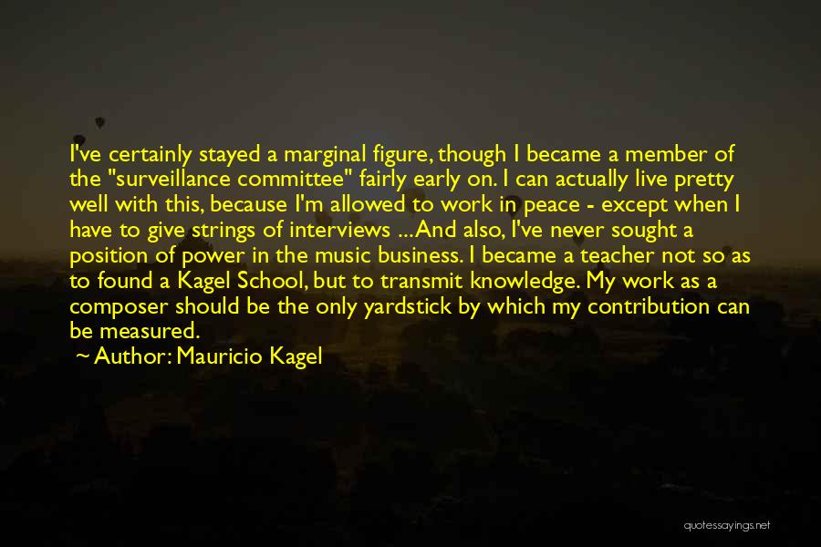 Music And Peace Quotes By Mauricio Kagel