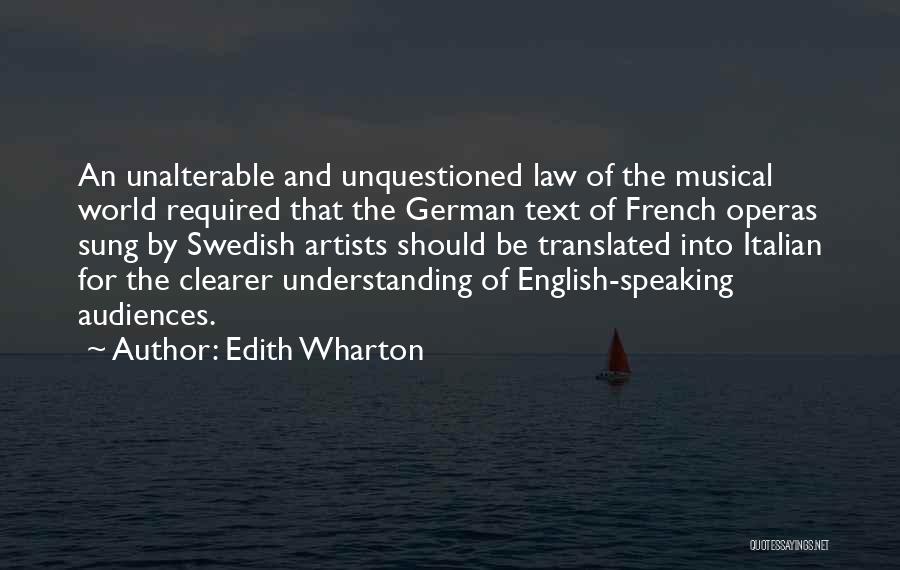 Music Artists Quotes By Edith Wharton