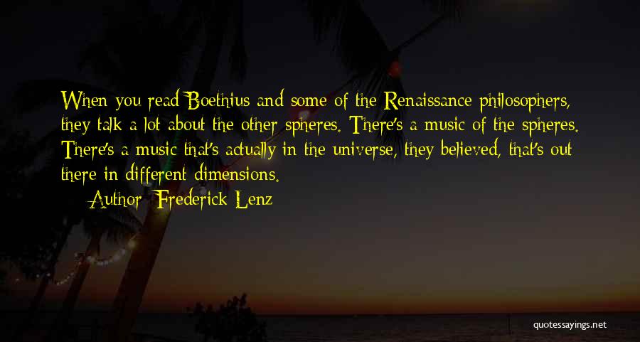 Music By Philosophers Quotes By Frederick Lenz
