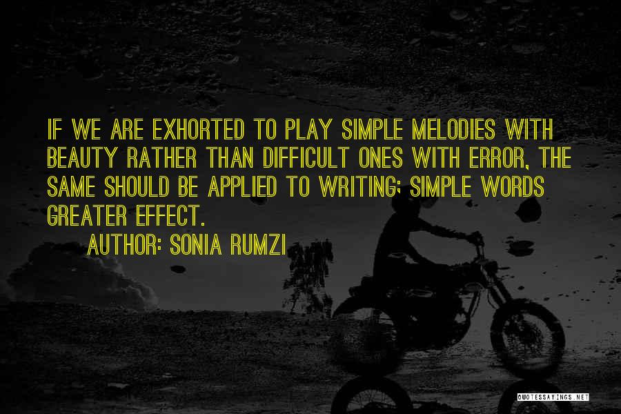 Music Effect Quotes By Sonia Rumzi
