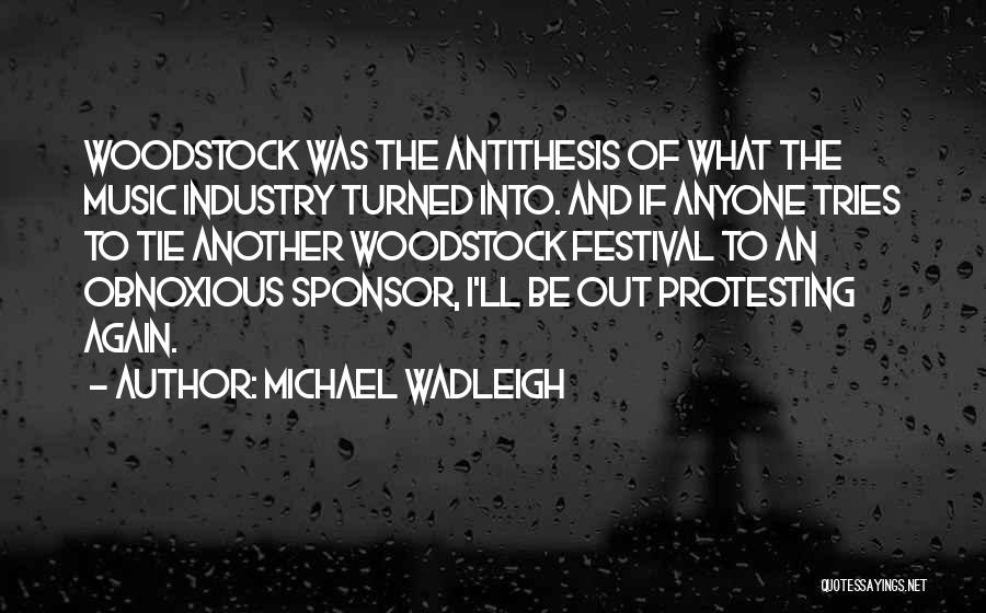 Music Festival Quotes By Michael Wadleigh