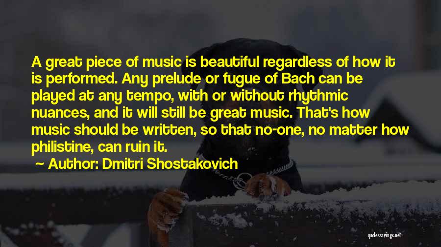 Music From Bach Quotes By Dmitri Shostakovich