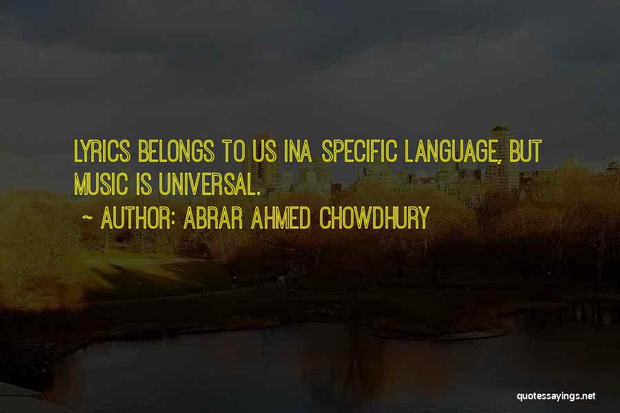 Music Has No Language Quotes By Abrar Ahmed Chowdhury