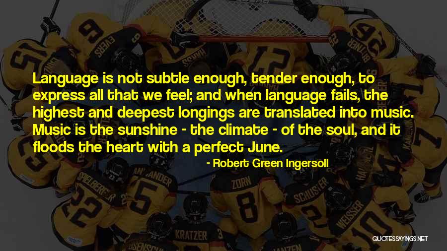 Music Language Of The Soul Quotes By Robert Green Ingersoll