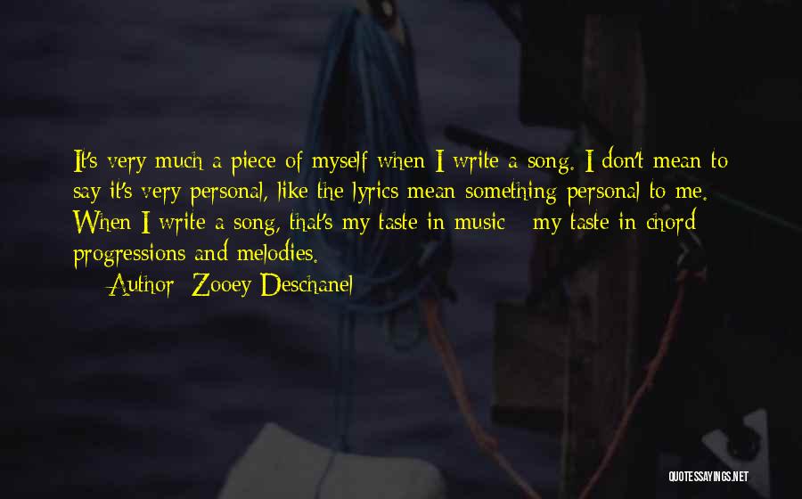 Music Lyrics Quotes By Zooey Deschanel