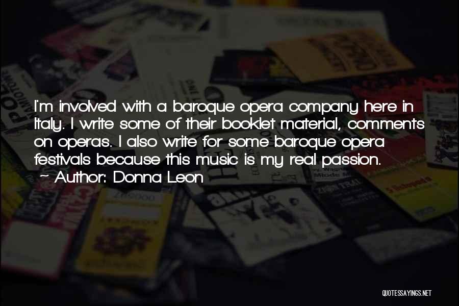 Music My Passion Quotes By Donna Leon