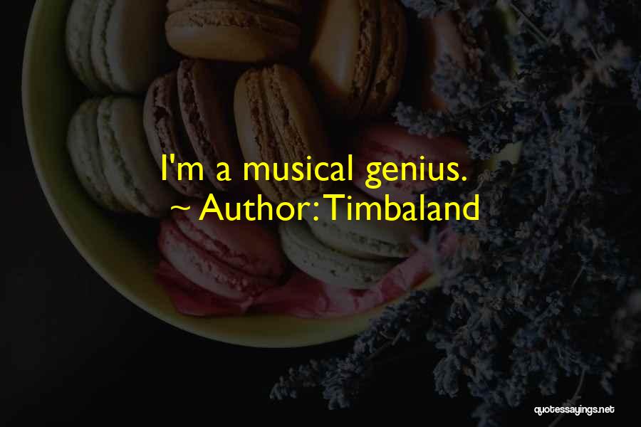 Musical Genius Quotes By Timbaland