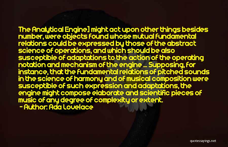 Musical Harmony Quotes By Ada Lovelace