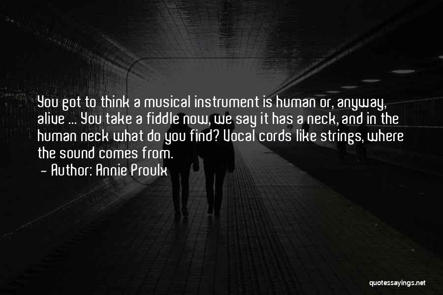 Musical Instrument Quotes By Annie Proulx